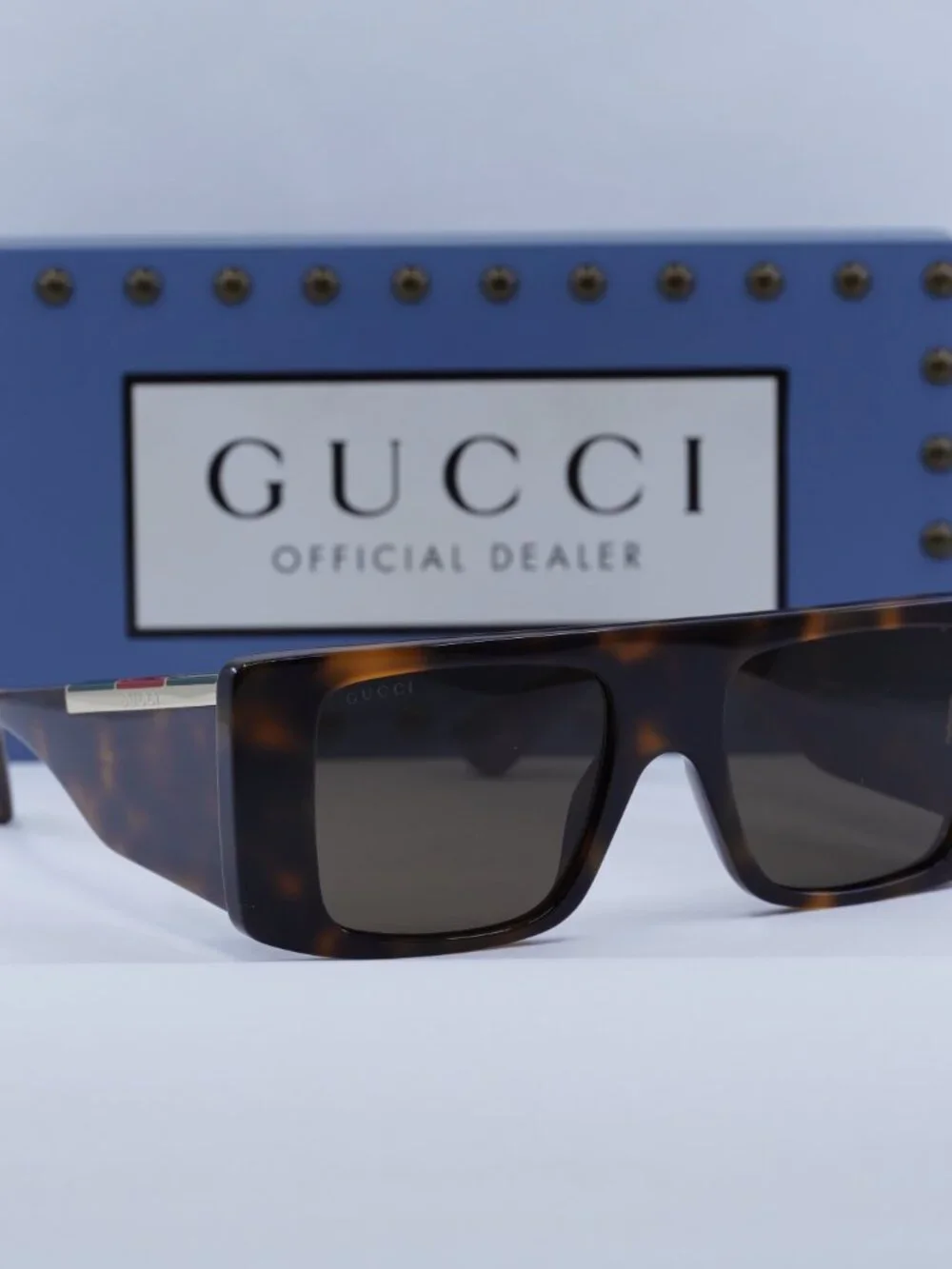 Gucci GG1888S 002 Rectangle Sunglasses - Havana/Brown